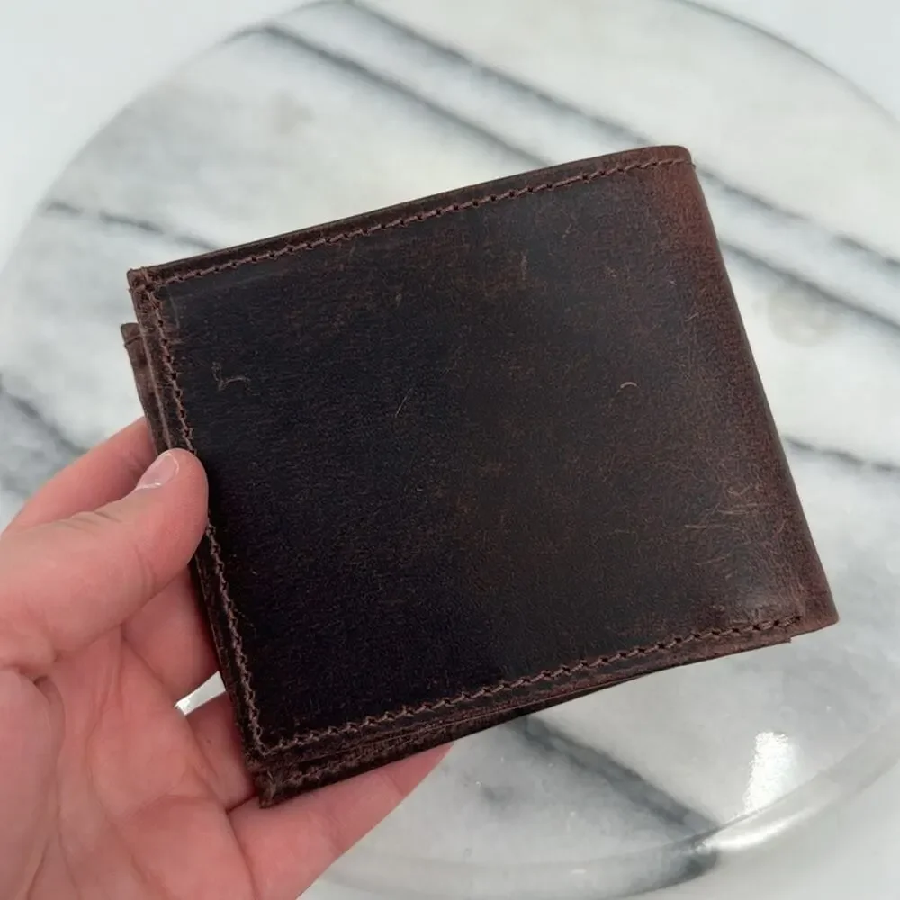 NWT RAWHYD Leather Raw HYD Rfid Wallet for with Star Concho Western Wallet